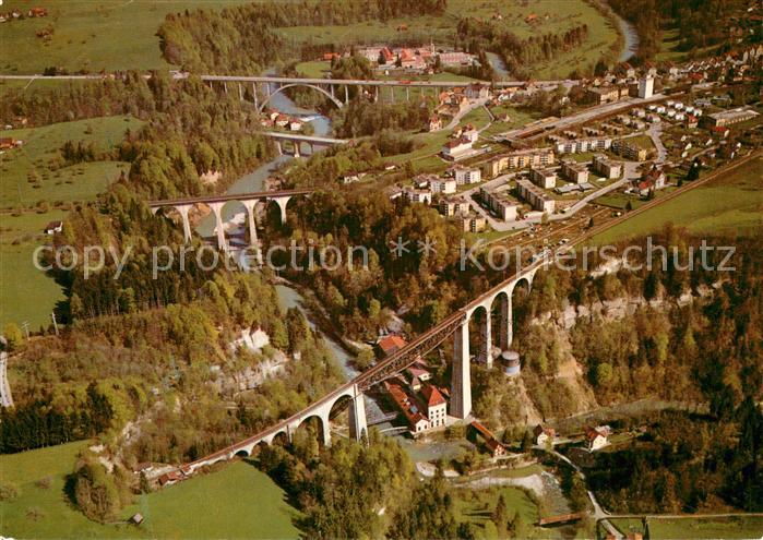 Ak Ansichtskarte Bruggen Sg Bodensee Toggenburg Bahn Sitterviadukt