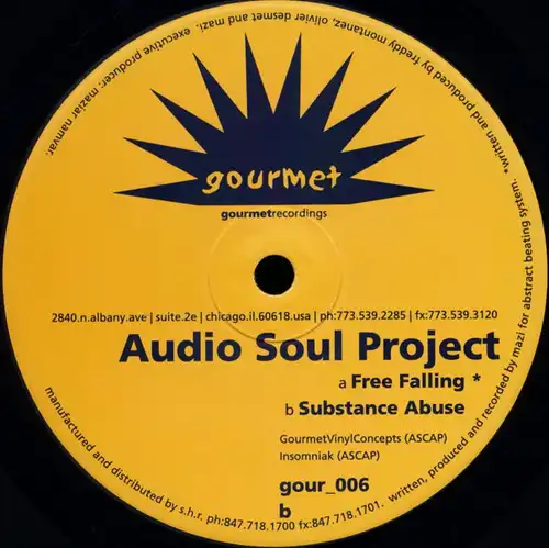 Audio Soul Project - Free Falling / Substance Abuse [12" Maxi]