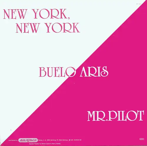 Buelo Aris - New York, New-York / M. Pilot [12&quot; Maxi]