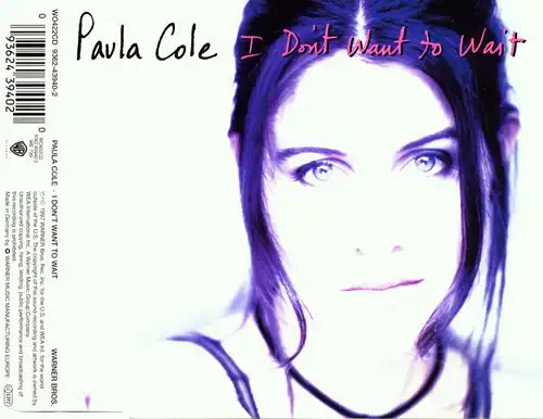 Cole, Paula - I Don't Want To Wait [CD-Single]