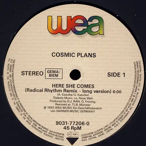Plans Cosmic - Here She Comes [12&quot; Maxi]