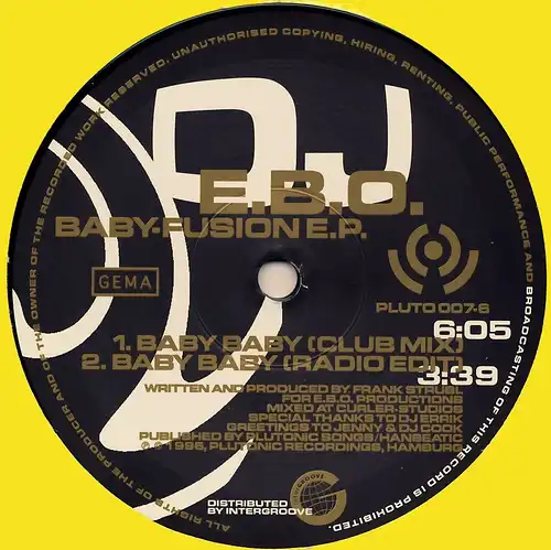 DJ EBO - Baby-Fusion E.P. [12" Maxi]