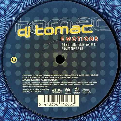DJ Tomac - Emotions [12" Maxi]