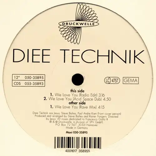 La technologie - We Love You [12&quot; Maxi]