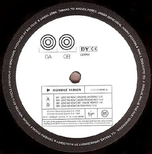 Double Vision - Love Me Now [12" Maxi]