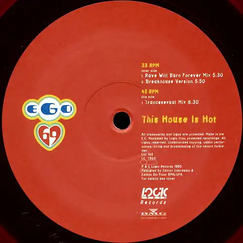 Ego 69 - This House Is Hot [12" Maxi]