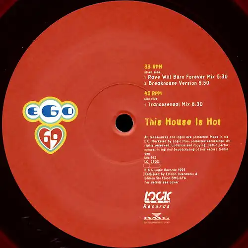 Ego 69 - This House Is Hot [12&quot; Maxi]