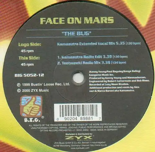 Face On Mars - The Bug [12" Maxi]