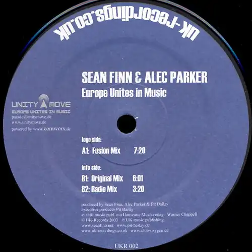 Finn, Sean & Alec Parker - Europe Unites In Music [12" Maxi]