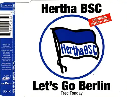 Fonday, Fred - Hertha BSC, Let&#039;s Go To Berlin [CD-Single]