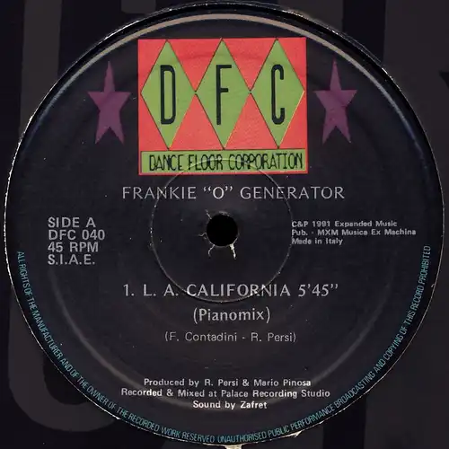 Frankie &quot; O&quot; Générateur - L.A. California [12&wot: Maxi]