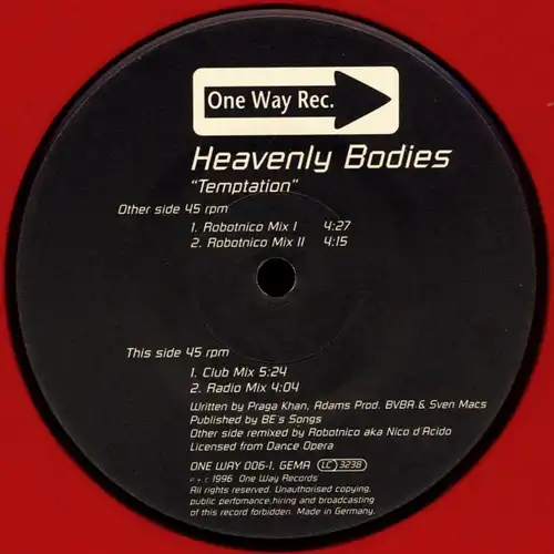 Heavenly Bodies - Temptation [12&quot; Maxi]