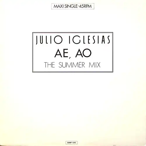 Iglesias, Julio - Ae, Ao [12&quot; Maxi]