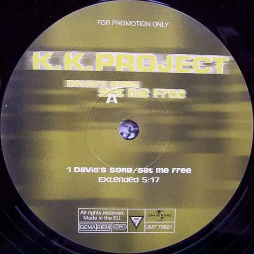 KK Project - David's Song (Set Me Free) [12" Maxi]
