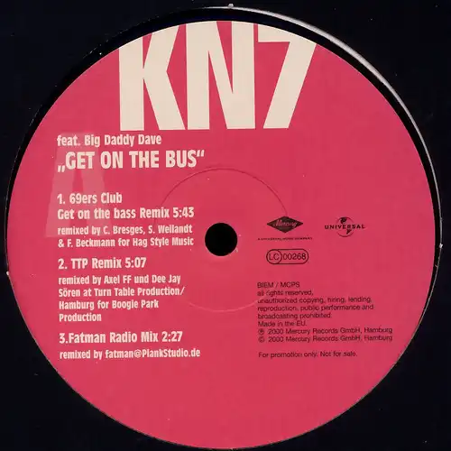 KN7 feat. Big Daddy Dave - Get On The Bus [12" Maxi]