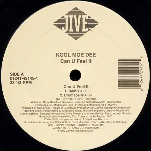 Kool Moe Dee - Can U Feel It [12" Maxi]