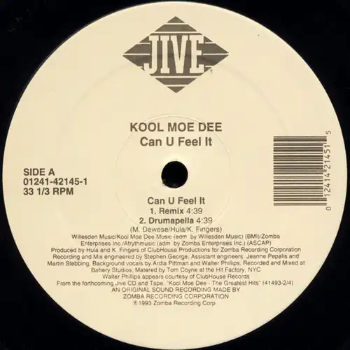 Kool Moe Dee - Can U Feel It [12&quot; Maxi]