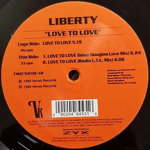 Liberty - Love To Love [12" Maxi]