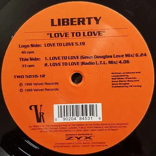Liberty - Love To Love [12&quot; Maxi]