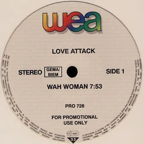 Love Attack - Wah Woman [12" Maxi]