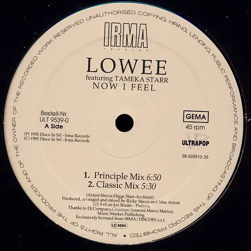 Lowee - Now I Feel [12" Maxi]