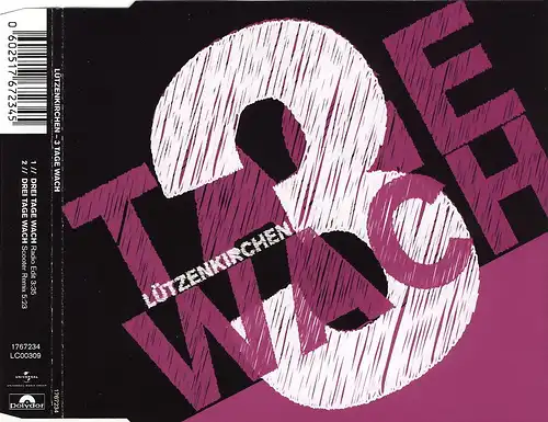 Lützenkirchen - 3 Tage Wach [CD-Single]