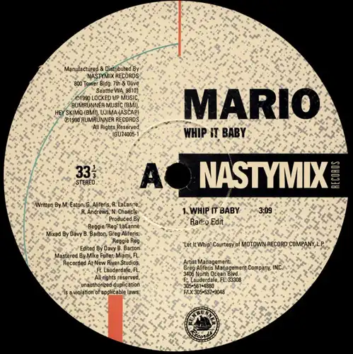 Mario - Whip It Baby [12" Maxi]