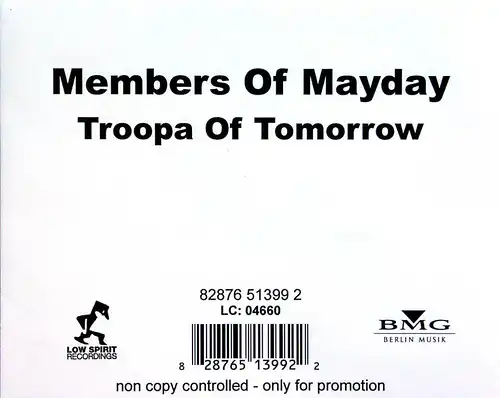 Members Of Mayday - Troopa Of Tomorrow [CD-Single]