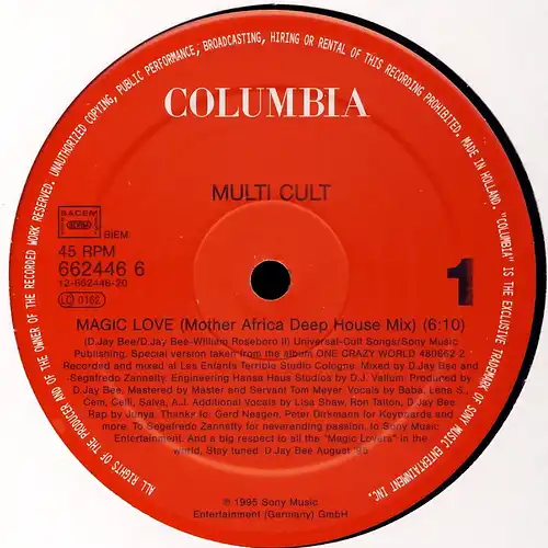 Multi Cult - Magic Love [12&quot; Maxi]
