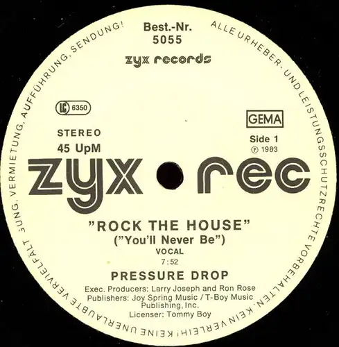 Pressure Drop - Rock The House [12" Maxi]