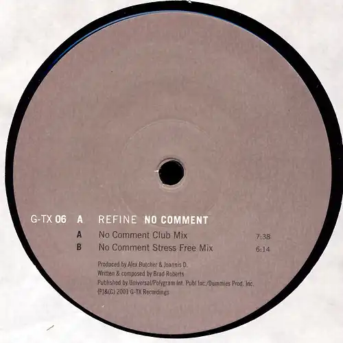 Refine - No Comment [12&quot; Maxi]