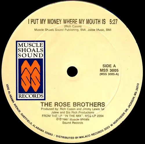 Rose Brothers - I Put My Money Where My Mouth Is [12" Maxi]