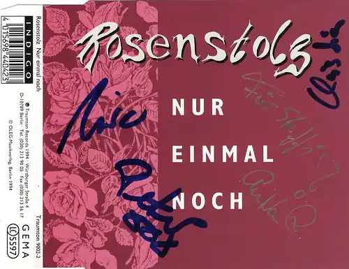 Rosenstolz - Nur Einmal Noch [CD-Single]
