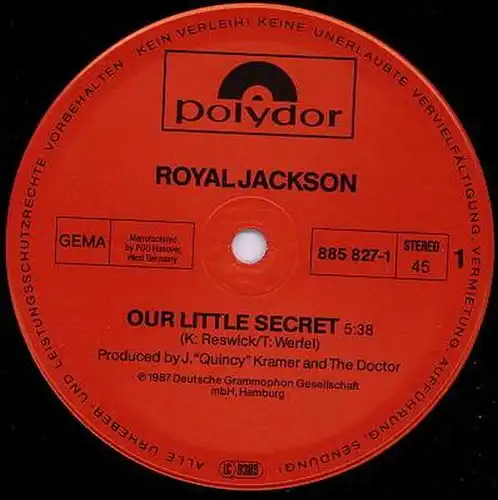 Royal Jackson - Our Little Secret [12" Maxi]