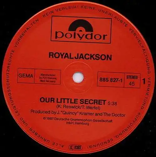 Royal Jackson - Our Little Secret [12&quot; Maxi]