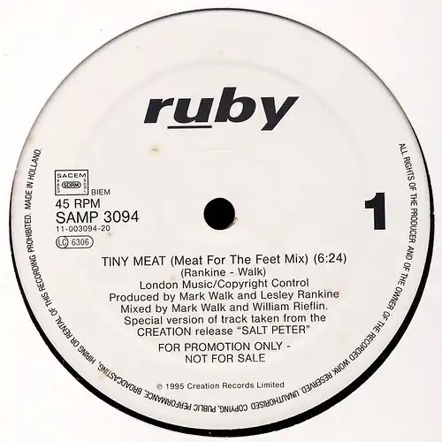 Ruby - Tiny Meat [12" Maxi]