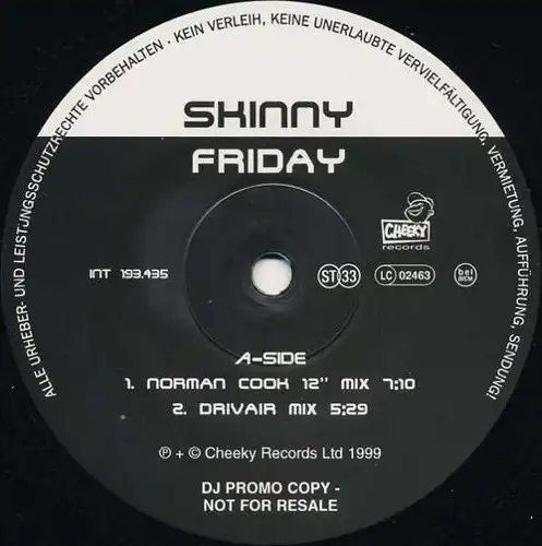 Skinny - Friday (Going Out) [12" Maxi]