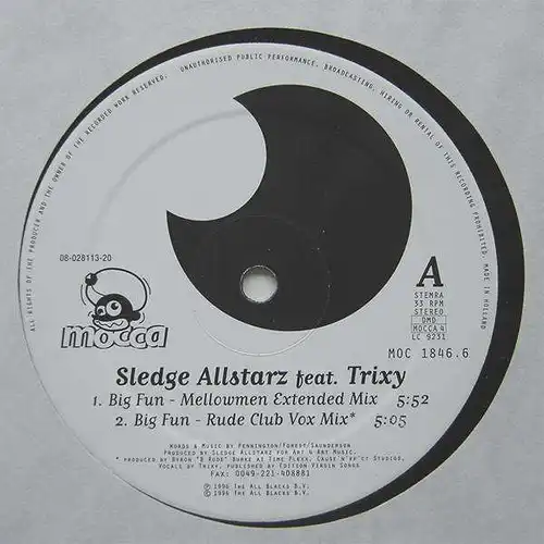 Sledge Allstarz feat. Trixy - Big Fun [12" Maxi]