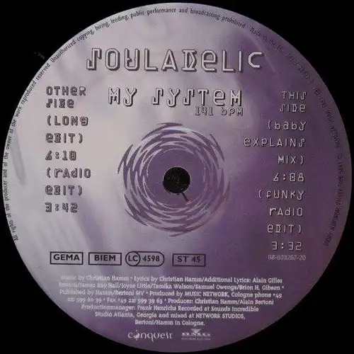 Souladelic - My System [12&quot; Maxi]