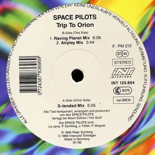 Space Pilots - Trip To Orion [12&quot; Maxi]