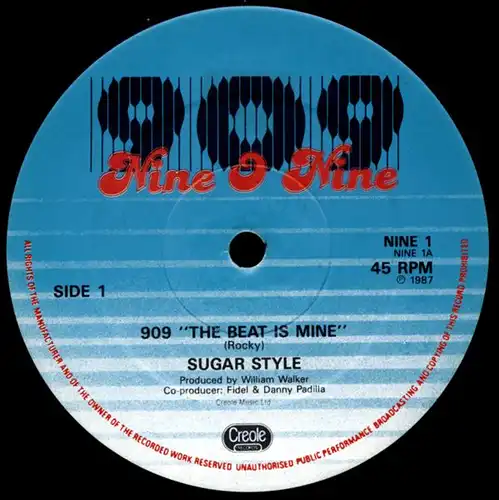 Sugar Style - 909 The Beat Is Mine [12&quot; Maxi]