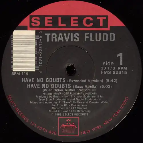 Travis Fludd - Have No Doubts [12" Maxi]