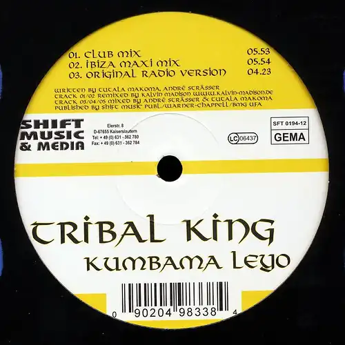 Tribal King - Kumbama Leyo [12&quot; Maxi]