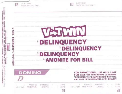 V-Twin - Delinquency [CD-Single]