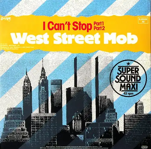 West Street Mob - I Can't Stop [12" Maxi]