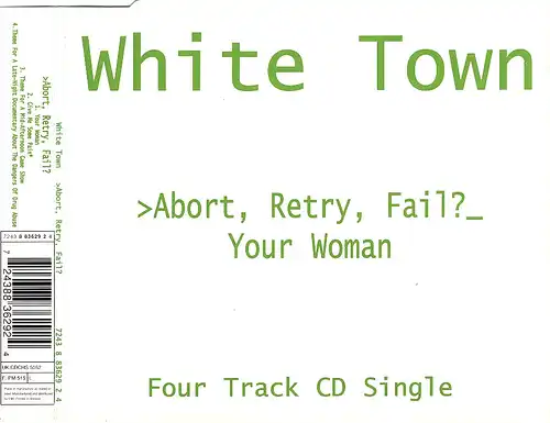 White Town - Abort, Retry, Fail? [CD-Single]