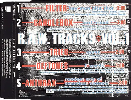 Various - R.A.W. Tracks Vol. 1 [CD-Single]