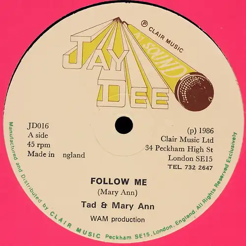 Tad & Mary Ann - Follow Me / Ezungizeng [12" Maxi]