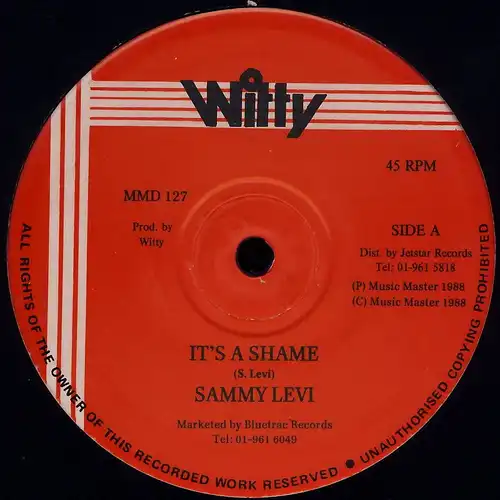 Levi, Sammy - It&#039; s A Shame [12&quot; Maxi]