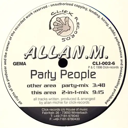 M., Allan - Party People [12" Maxi]